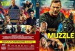 DVD cover for the action thriller 'Muzzle' featuring a rugged man, a guard dog, and intense fire imagery often used for the film’s poster art. (Informative)