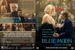 Front and back cover of the Blu Moon DVD; left panel shows suited men, right panel features a blonde woman offering flowers to a man in a blue suit on a city street, with blue title text 'BLUE MOON'