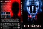 Front and back Hellraiser DVD cover: blue Cenobite face on right, red-lit back image on left, title 'HELLRAISER' across center.