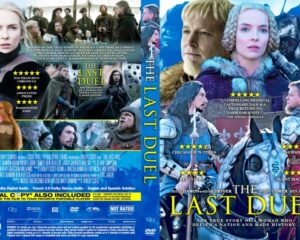 DVD cover for The Last Duel featuring multiple cast portraits and the title The Last Duel, medieval battle imagery prominent in the design.
