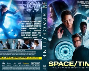 Front cover of Space/Time: a man and woman beside a glowing blue portal, sci‑fi imagery, title 'Space/Time' at bottom.
