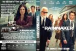 DVD cover for The Rainmaker: ensemble cast with a stern woman in the foreground and a serious-looking man in a suit, title text The Rainmaker across the bottom, and “The Complete First Season” subtitle indicating a TV drama collection.