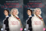 Two women, a younger and an older, pose on a dramatic cover titled 'A Woman of Substance' with a stormy sky background and the subtitle 'Fortune Favors the Fearless'.
