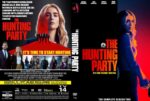 The Hunting Party DVD cover; front features a blonde woman with red/blue lighting and bold red title, group image at bottom.