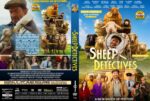 DVD cover for The Sheep Detectives: a colorful collage featuring sheep detectives, humans, and a bright blue background with the title prominent.