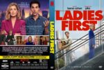 Split DVD cover: left poster for 'It's a Woman's World' with a woman in a magenta blazer; right poster for 'LADIES FIRST' with a woman in a blue dress on a staircase and bold red title.