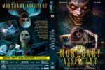 Front cover: The Mortuary Assistant shows a terrifying demon with glowing eyes looming over a pale woman, yellow game title across the bottom edge.