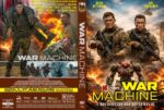 Double-sided War Machine DVD cover: fronts show two soldiers with guns and a small combat robot against flames and smoke, title 'WAR MACHINE' on the right spine side.