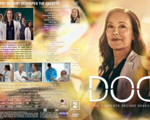 DVD cover for Doc: The Complete Second Season, featuring a smiling female doctor on a golden background with cast photos and the title DOC.