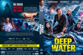 Poster for the film Deep Water: ensemble cast on rough ocean waves with the title Deep Water.