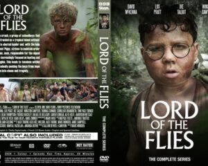 DVD cover for Lord of the Flies featuring a muddy boy with glasses and the bold title across the front.