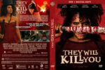 Front cover of the DVD and digital copy for 'They Will Kill You' showing a woman in a red outfit and a bold red/black design with the title across the image.