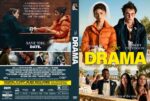 DVD cover for the film The Drama, showing Zendaya and Robert Pattinson in orange jackets with a wedding scene and bold yellow title. On the back, scenes of a wedding and people with the tagline 'Save the date'.