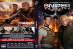 Cover art for Sniper: No Nation DVD, featuring two soldiers in tactical gear with a fiery, dark skull backdrop and the bold title.