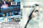 Double-sided DVD cover for 'Disclosure Day' Collector's Edition: front shows a close-up of a woman's face with blue eye; back features a collage of scenes and the slogan 'We deserve to know the truth' with 'Bonus Feature' text.