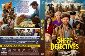Front cover of The Sheep Detectives DVD starring quirky investigators and sheep, set against a blue sky.