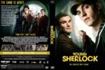 Dual-panel Young Sherlock DVD cover: back with ensemble, tagline The Game Is Afoot, and cast photos; front shows title 'Young Sherlock' with close-up of two leads.
