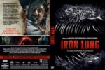 Front and back cover of the Iron Lung movie release: dark, oceanic horror artwork with a menacing figure on the back and the title 'IRON LUNG' on the front.
