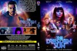 Front cover of The Dresden Sun: neon-lit sci‑fi poster with a man in a hoodie, a woman with bangs, and a group in the background under a blue-purple cityscape.