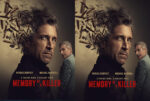 Movie poster with two men and bullets exploding from the left; title 'Memory of a Killer' in red.